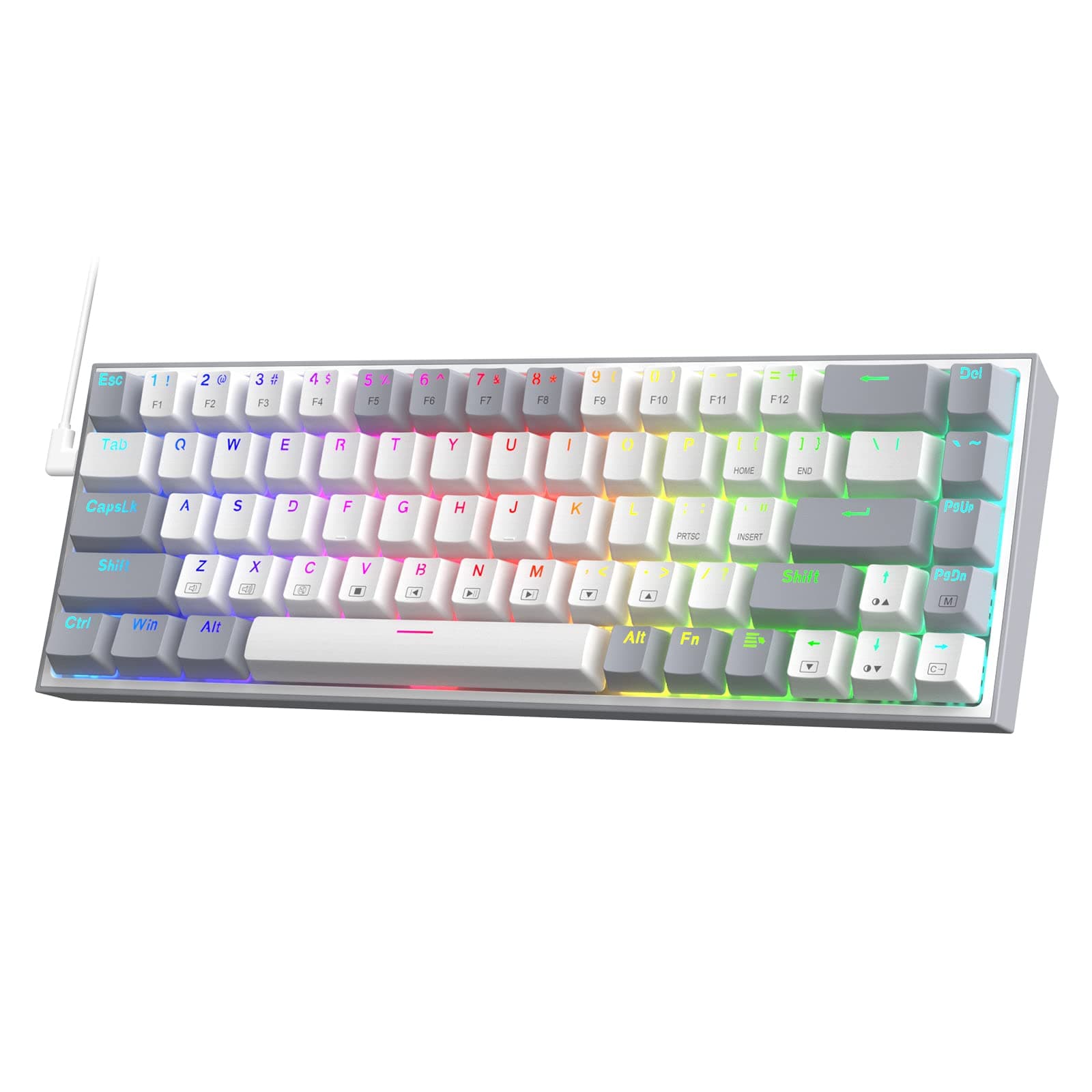 Redragon K631-RGB 65% Wired Mechanical Red Switch Gaming Keyboard with RGB Backlighting