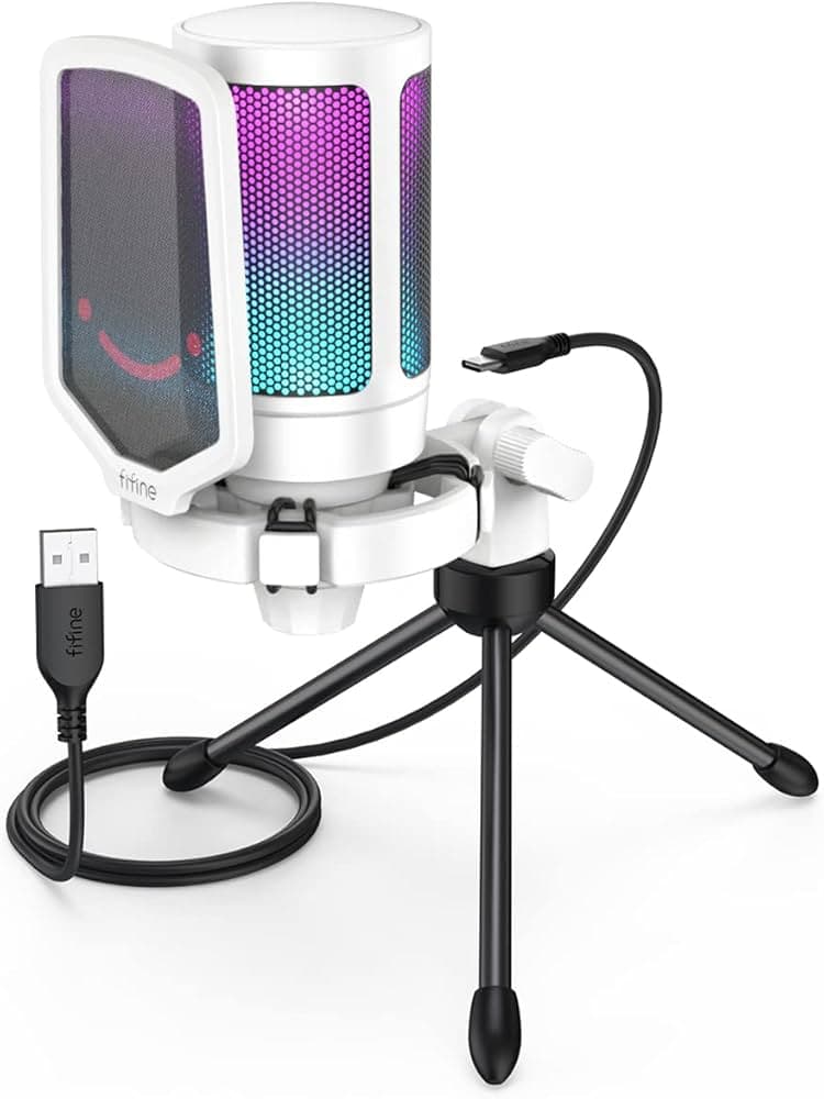 FIFINE AmpliGame A6V USB Condenser Microphone with RGB