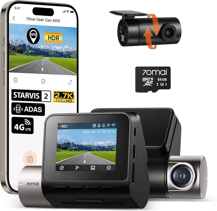 70mai Dash Cam A510 2.7K HD
